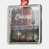 Chicago Elevated Loop Train Holiday Metalen Ornament (Links)