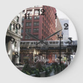 Chicago Elevated Loop Trein Grote Klok (Voorkant)