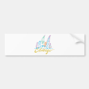 CHICAGO-EMB BUMPERSTICKER