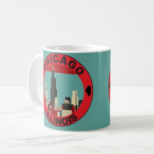 Chicago Embleem Mok (Voorkant links)