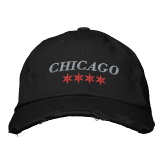Chicago Embroidered Hat Geborduurde Pet