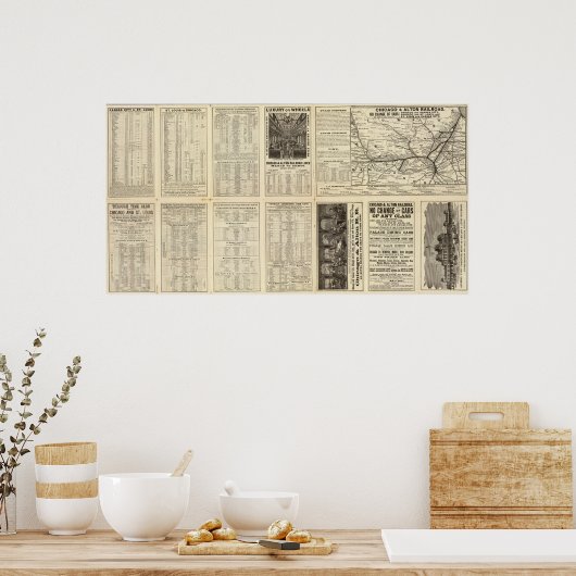 Chicago en Alton Railroad 2 Poster (Keuken)
