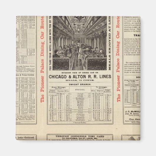 Chicago en Alton Railroad 3 Magneet (Voorkant)