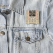Chicago en Alton Railroad 3 Vierkante Button 5,1 Cm (In situ)