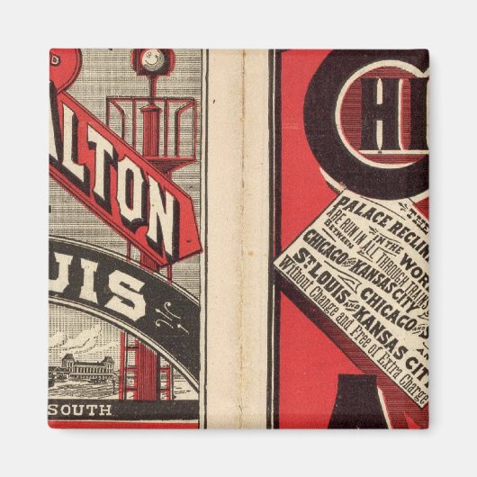 Chicago en Alton Railroad Magneet (Voorkant)