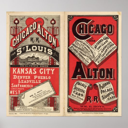Chicago en Alton Railroad Poster (Voorkant)