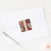 Chicago en Alton Railroad Vierkante Sticker (Envelop)