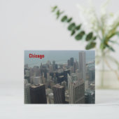Chicago en Lake Michigan Briefkaart (Staand voorkant)