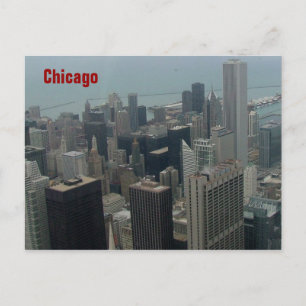 Chicago en Lake Michigan Briefkaart