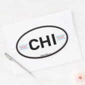 Chicago Euro-Oval Sticker (Envelop)