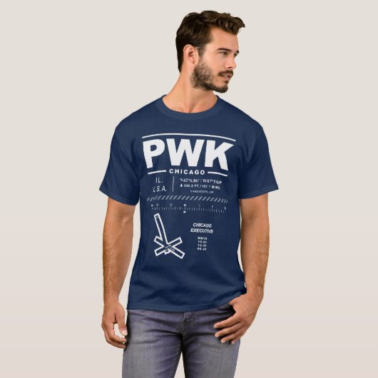 Chicago Executive Airport PWK T-shirt (Voorkant volledig)