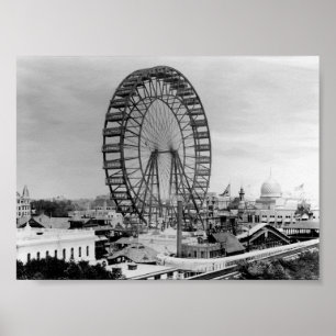 Chicago Ferris Wheel - 1893 Columbian Exposition Poster