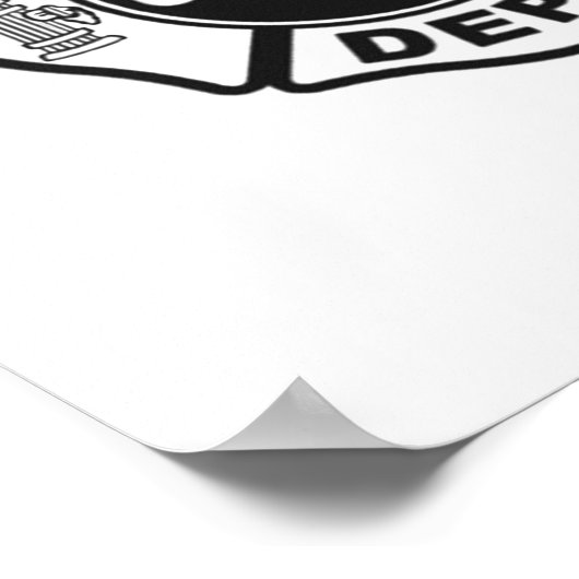 Chicago Fire Dept Black Logo Poster (Hoek)