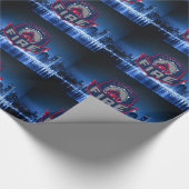 Chicago Fire with Skyline Cadeaupapier (Hoek)