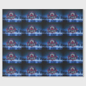 Chicago Fire with Skyline Cadeaupapier (Vlak)