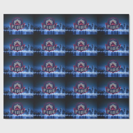 Chicago Fire with Skyline Cadeaupapier (Vlak)