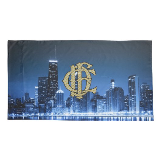 Chicago Fire with Skyline Kussensloop (Achterkant)