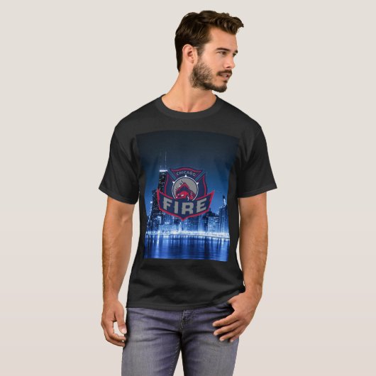 Chicago Fire with Skyline T-shirt (Voorkant volledig)
