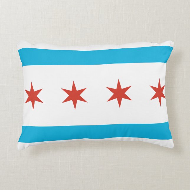 Chicago Flag Accent Kussen (Voorkant)