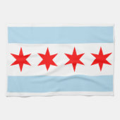 Chicago Flag American MoJo Kitchen Towel Theedoek (Horizontaal)