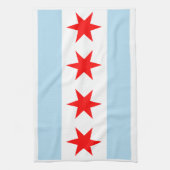 Chicago Flag American MoJo Kitchen Towel Theedoek (Verticaal)