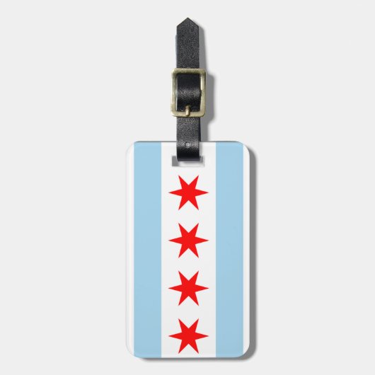 Chicago Flag Bagagelabel (Voorkant verticaal)