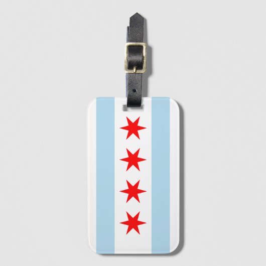 Chicago Flag Bagagelabel (Voorkant (verticaal))