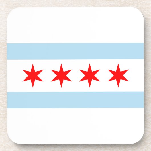 Chicago Flag Bier Onderzetter (Voorkant)