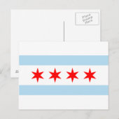 Chicago Flag Briefkaart (Voorkant / Achterkant)