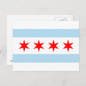 Chicago Flag Briefkaart (Voorkant / Achterkant)