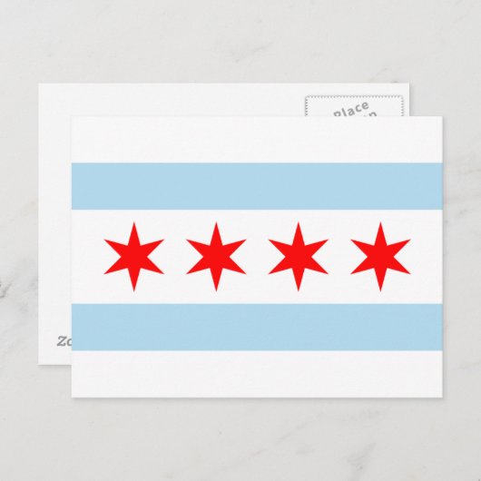 Chicago Flag Briefkaart (Voorkant / Achterkant)