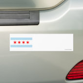 Chicago Flag Bumpersticker (Op auto)