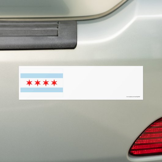 Chicago Flag Bumpersticker (Op auto)