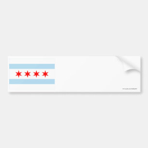 Chicago Flag Bumpersticker