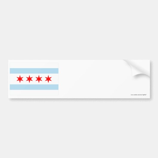 Chicago Flag Bumpersticker (Voorkant)
