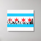 Chicago Flag Canvas Afdruk (Voorkant)