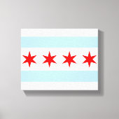 Chicago Flag Canvas Kunst (Voorkant)