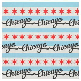 Chicago Flag Custom Cotton Pattern Design Yard Ret Stof