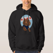 Chicago Flag Dachshund  1 Hoodie (Voorkant)