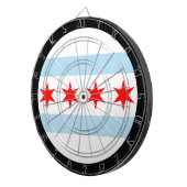 Chicago Flag Dartboard & Illinois/USA game board Dartbord (Voorkant Rechts)