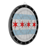 Chicago Flag Dartboard & Illinois/USA game board Dartbord (Voorkant Links)