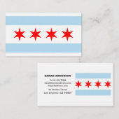 Chicago Flag Elegant Visitekaartjes/USA Visitekaartje (Voorkant / Achterkant)