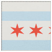 Chicago Flag Fabric Mask Sjabloon Stof (Close Up)