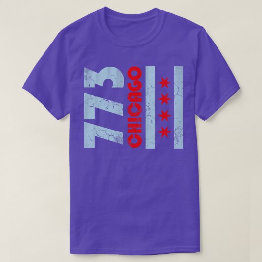 Chicago Flag Fade T-shirt (Design voorkant)