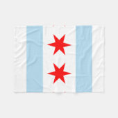 Chicago Flag Fleece Deken (Voorkant (Horizontaal))