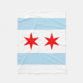Chicago Flag Fleece Deken (Voorkant)