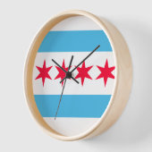 Chicago Flag Geïnspireerd Retro City Pride Design (Hoek)