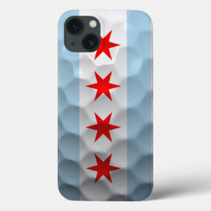 Chicago Flag Golf Ball Pattern iPhone 13 Hoesje