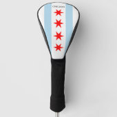 Chicago Flag Golf Clubs Hoesjes/Illinois Golfheadcover (Voorkant)