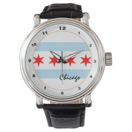 Chicago Flag horloge, Verenigde Staten trendy mode Horloge